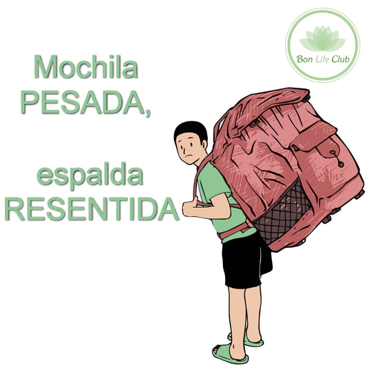 Mochila pesada, espalda resentida