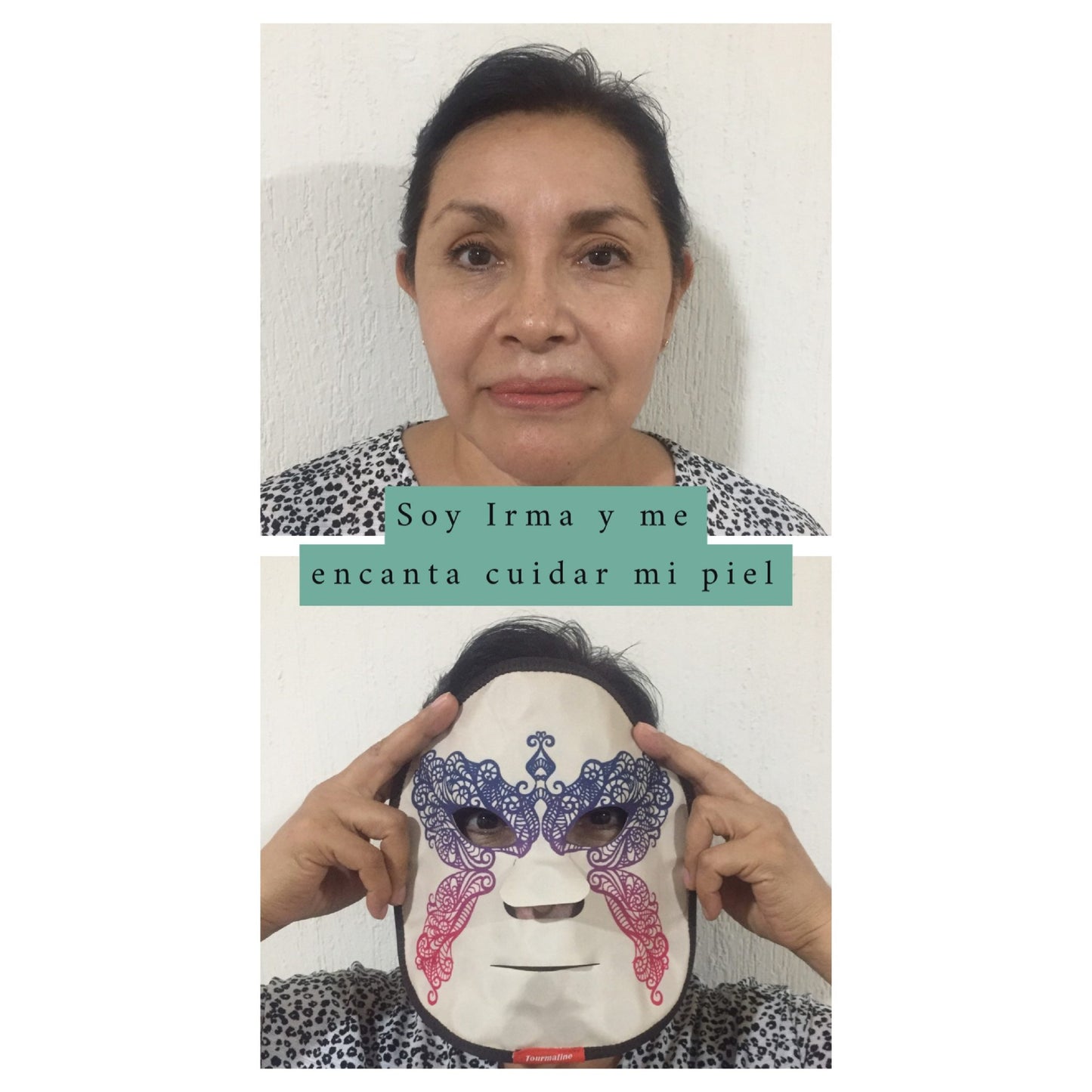 Poniendose mask
